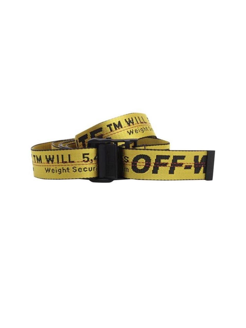 Off-White Industrial Belt Yellow/Black NWT